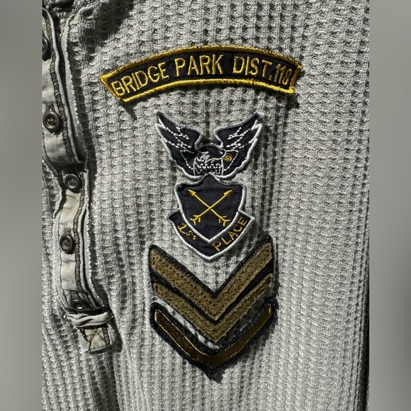 Green Free People army long sleeve top - Picture 4 of 4